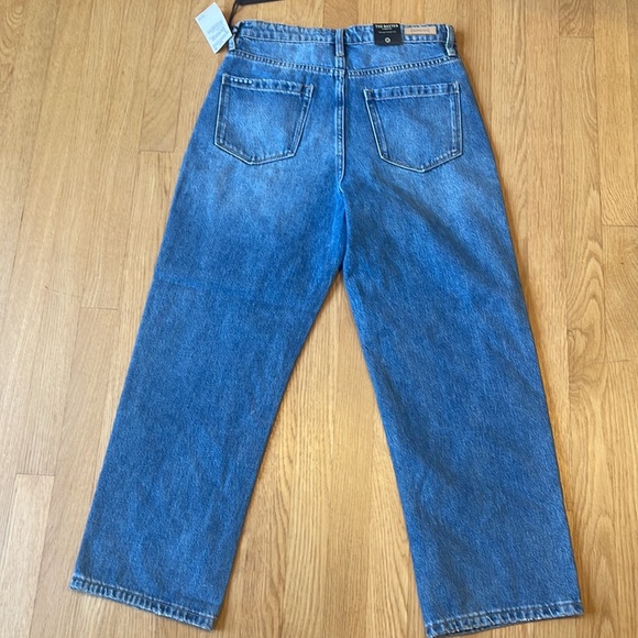 Blank NYC The Baxter Ocean Time Ribcage Straight Distressed Ankle Jean High Rise - Picture 5 of 5